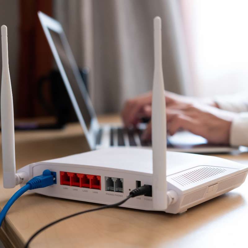 Modem conectado a un portatil